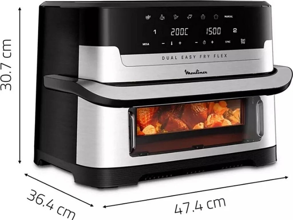 Air Fryer Moulinex Easy Fry Dual Flex 9L Sans Huile - EZ922DF0
